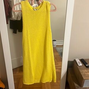 Zara large yellow knit dress